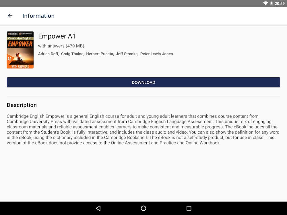 Cambridge Bookshelf screenshot 2