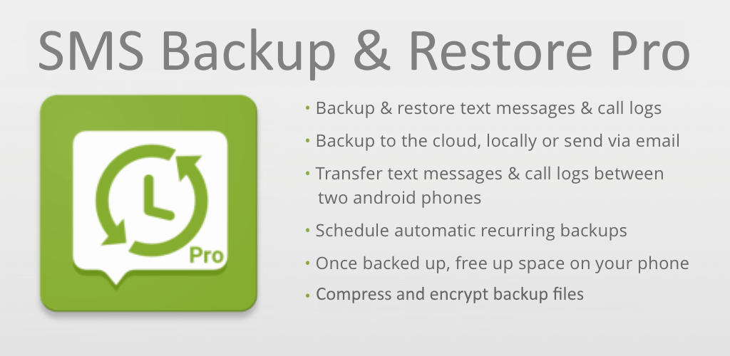 SMS Backup & Restore Pro screenshot 1