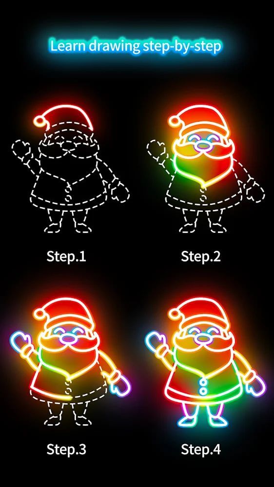 Draw Glow Christmas screenshot 4