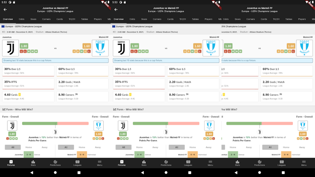 FootyStats - Soccer Stats screenshot 1