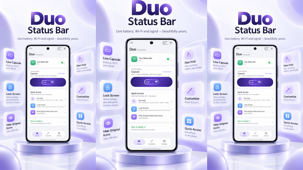 Duo Status Bar screenshot 1
