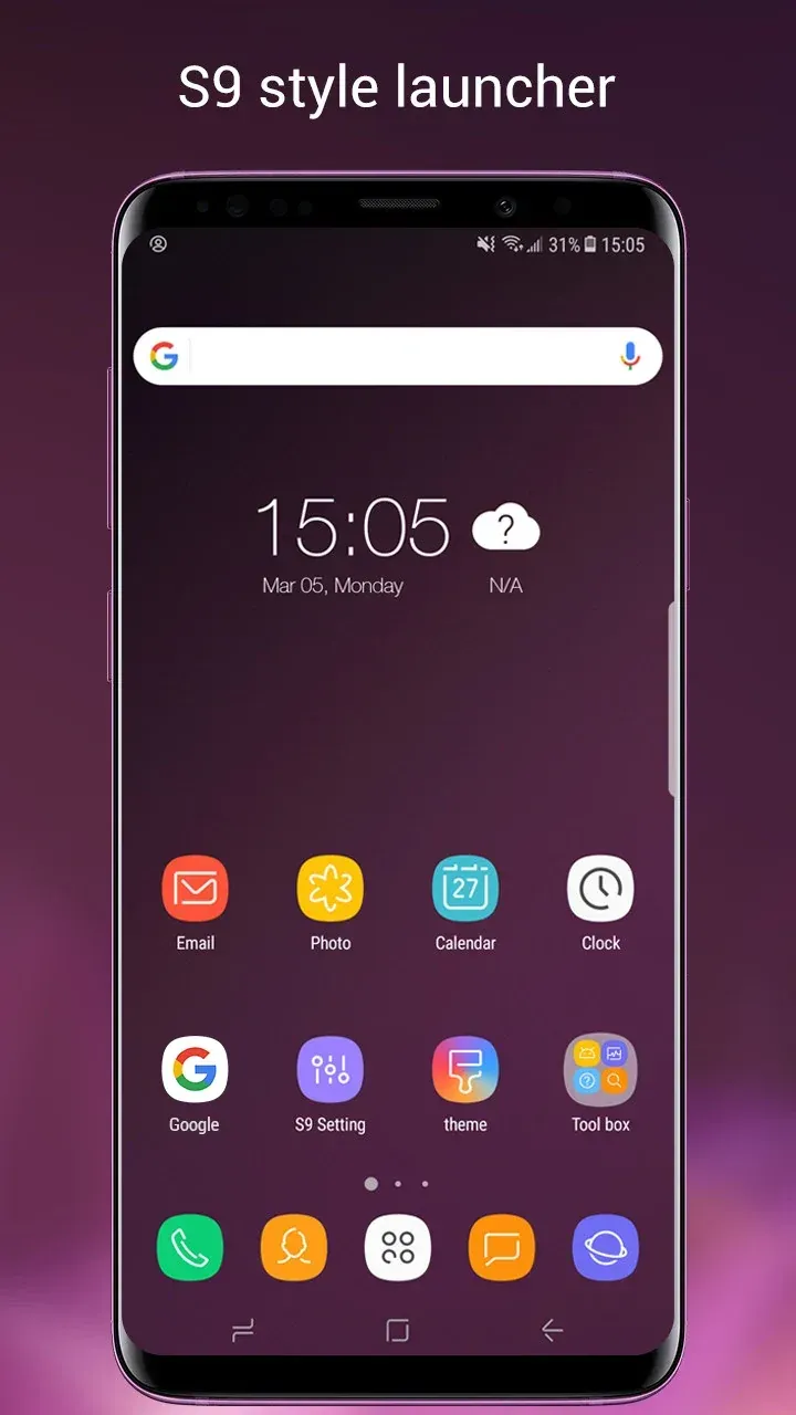 Super S9 Launcher for Galaxy S screenshot 2