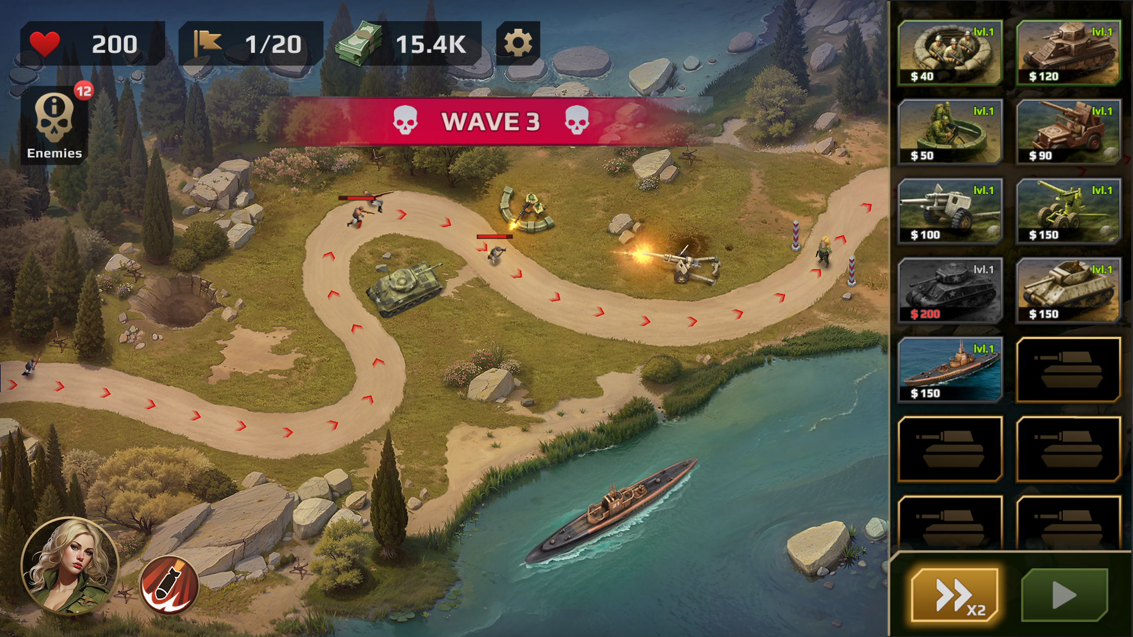 WWII Defense: RTS Army TD game screenshot 5