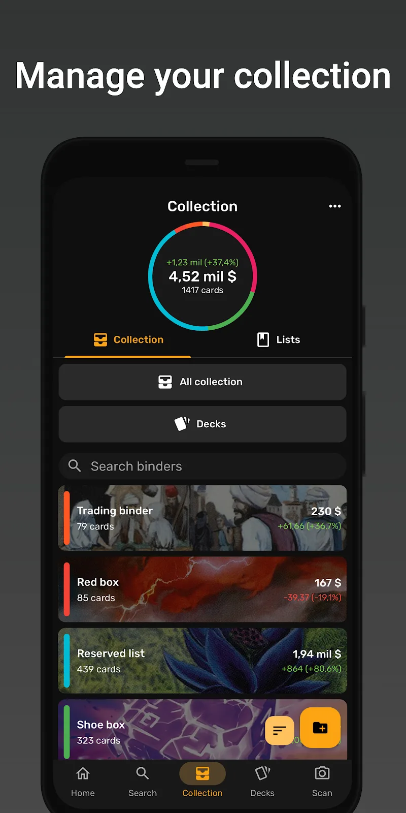 Screenshot showcasing ManaBox gameplay.