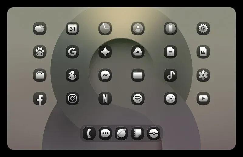 OneGlass (Dark) - Icon Pack screenshot 5