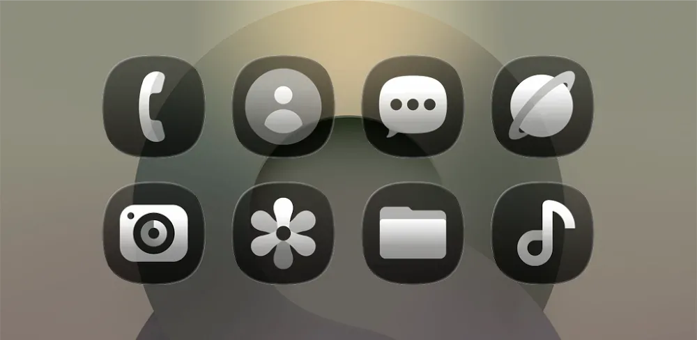 OneGlass (Dark) - Icon Pack screenshot 1