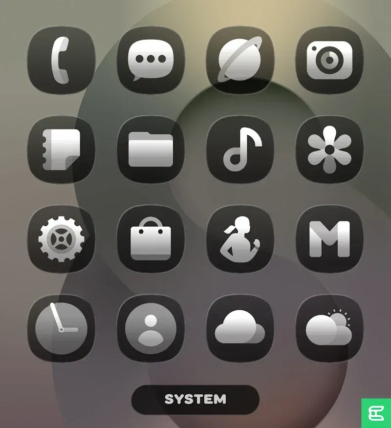 OneGlass (Dark) - Icon Pack screenshot 2