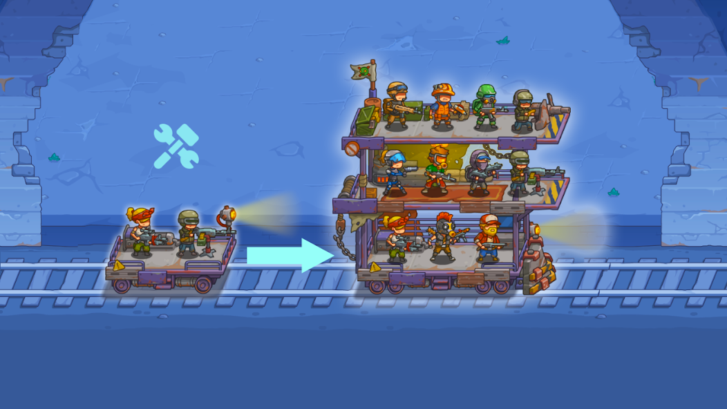 Tower Train: Zombie Defense 2D screenshot 2