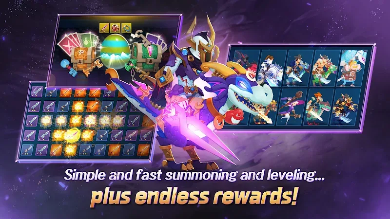 A visual representation of Dragon Rider Idle’s features.