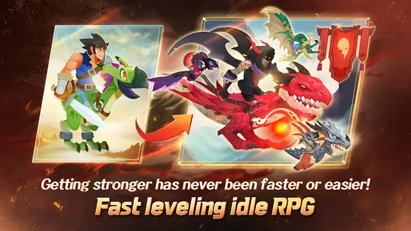 A screenshot showcasing gameplay in Dragon Rider Idle.