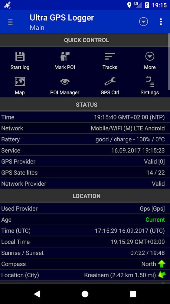 Ultra GPS Logger screenshot 2