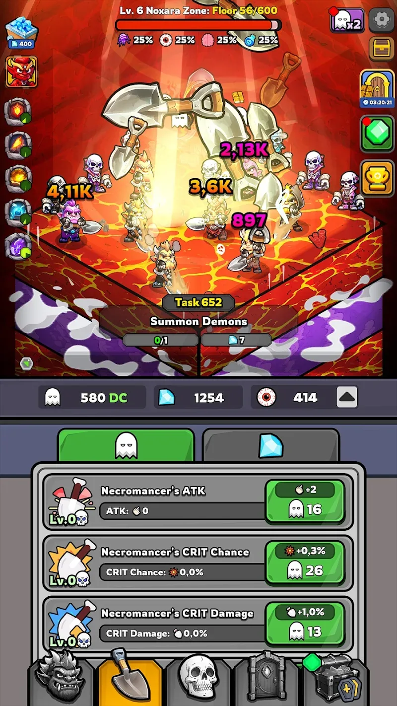 Idle Hell Miner: Necro Merge gameplay preview 6
