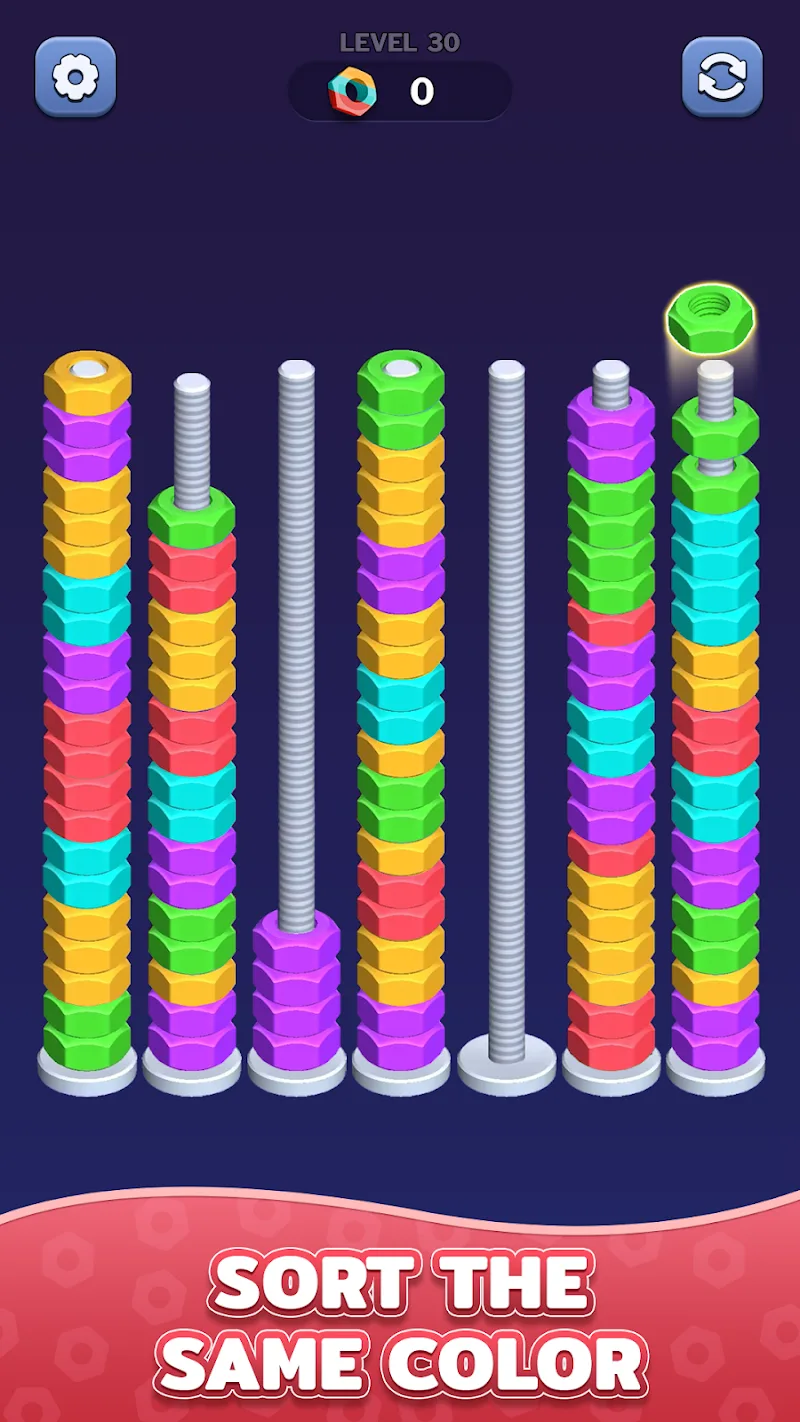 Nuts Color Sort screenshot 2