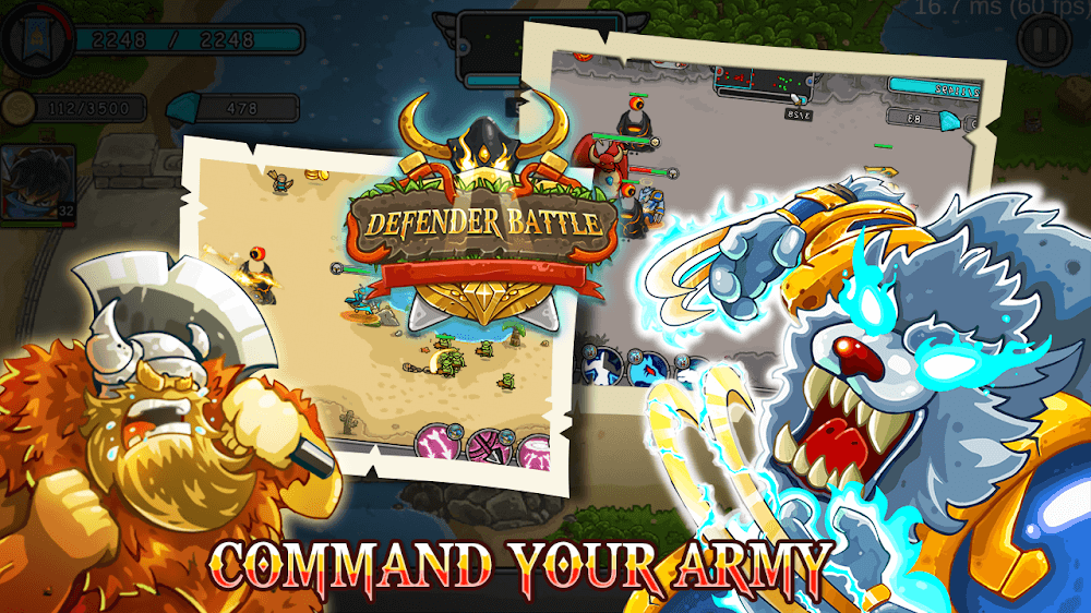 A screenshot showcasing gameplay in Defender Battle.