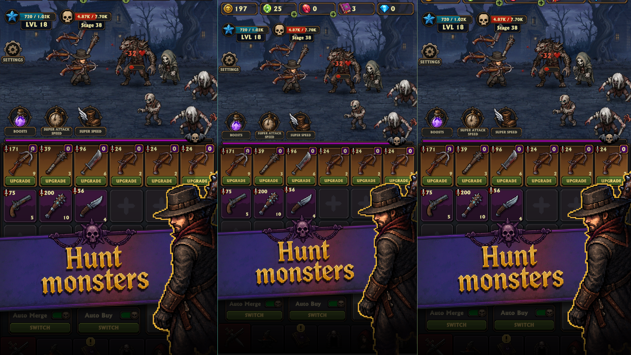 Idle Vampire Hunter: Merge RPG screenshot 1