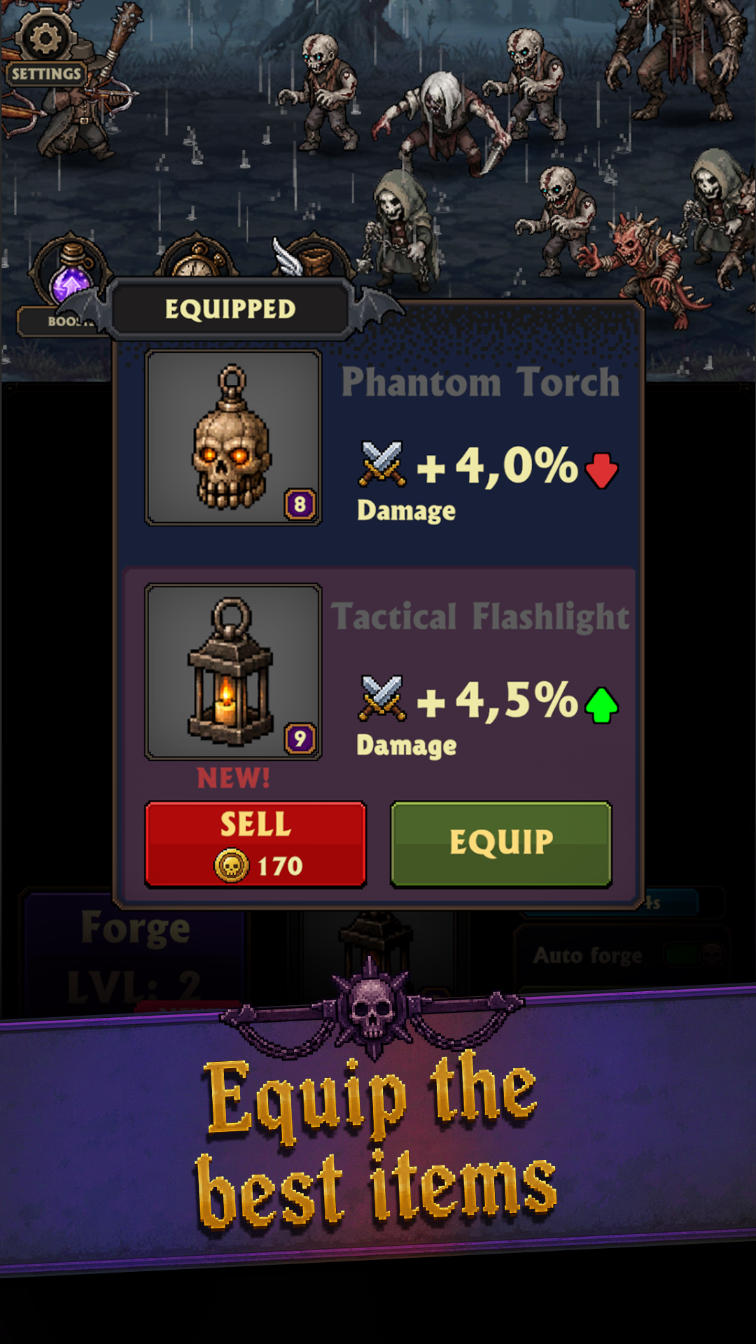 Idle Vampire Hunter: Merge RPG screenshot 3
