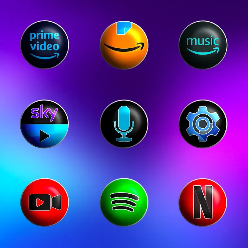 Pixly Fluo 3D - Icon Pack screenshot 6