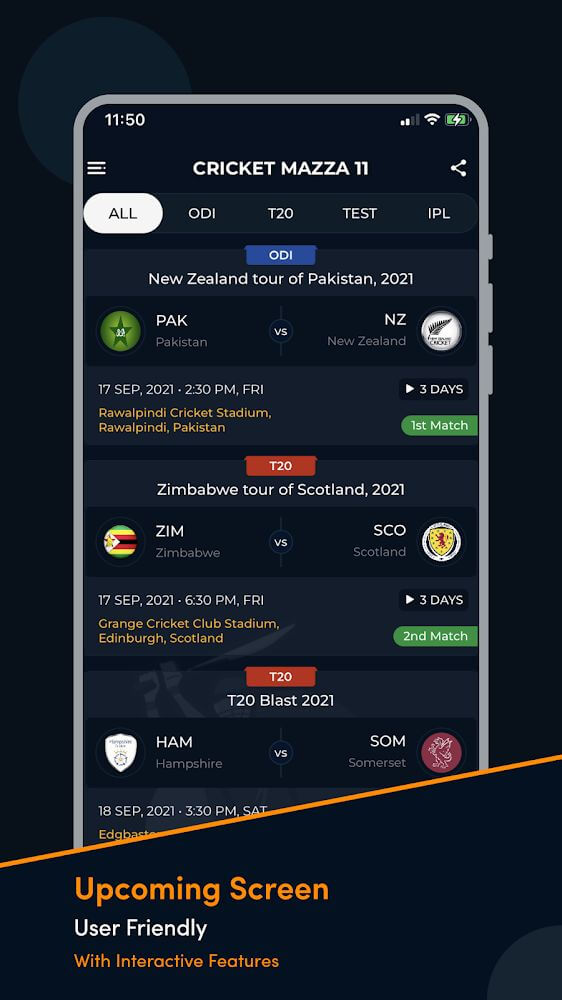 Cricket Mazza 11 Live Line screenshot 7