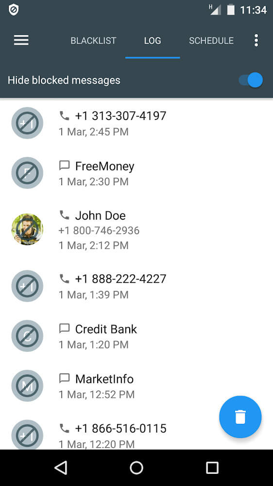 Calls Blacklist screenshot 2