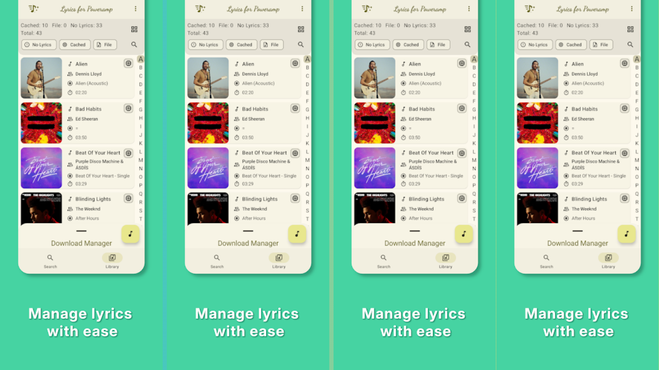 Lyrics for Poweramp screenshot 1