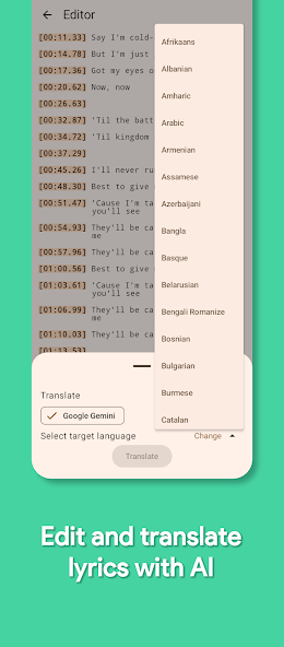 Lyrics for Poweramp screenshot 2