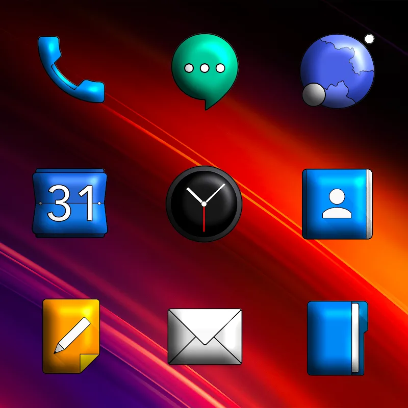 Oxigen 3D - Icon Pack screenshot 3