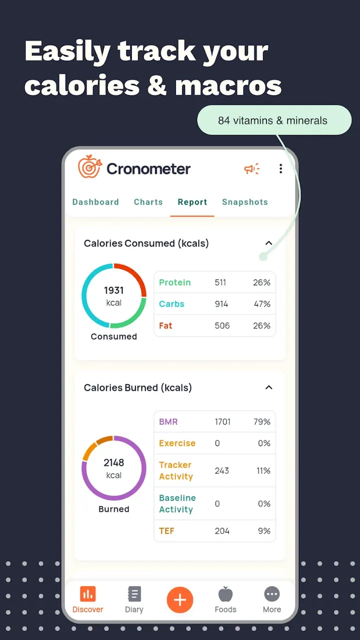 Cronometer screenshot 4
