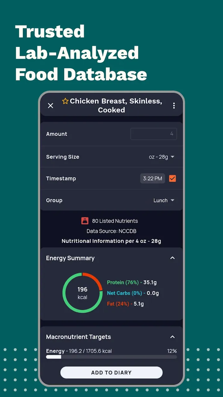 Cronometer screenshot 5