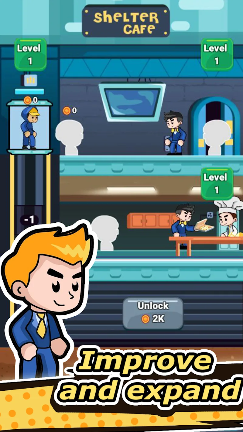Idle Food Shelter Cafe Tycoon screenshot 4