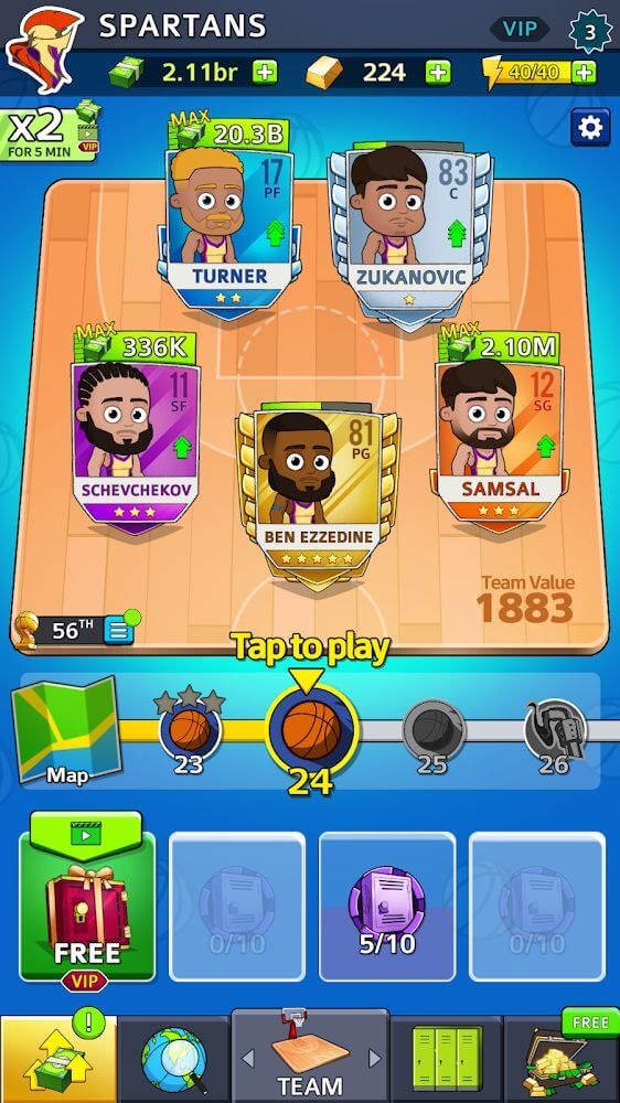 Idle Five Basketball screenshot 2