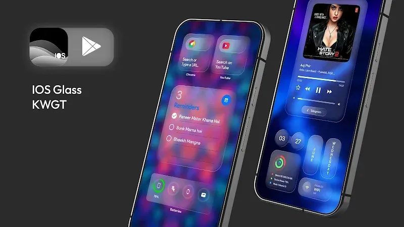 iOS Glass KWGT iOS 26 Inspired screenshot 6