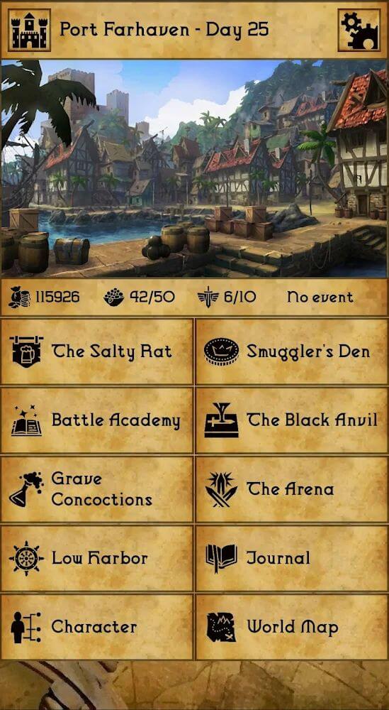 Grim Tides - Old School RPG screenshot 2