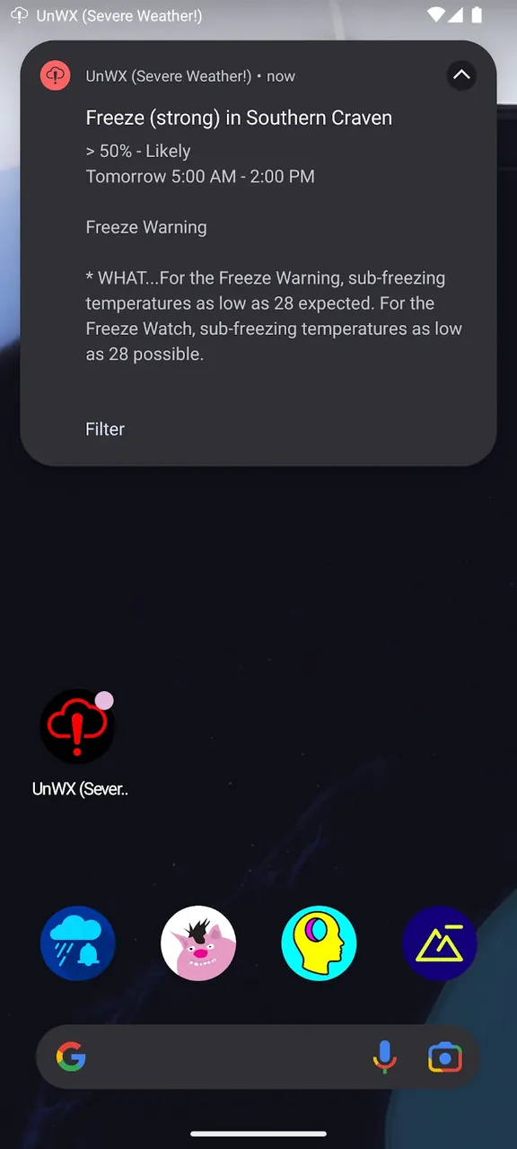 UnWX (Severe Weather Alerts) screenshot 4