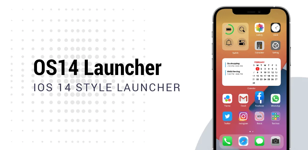AiOS Launcher home screen preview