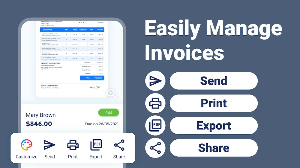 My Invoice Generator & Invoice screenshot 5