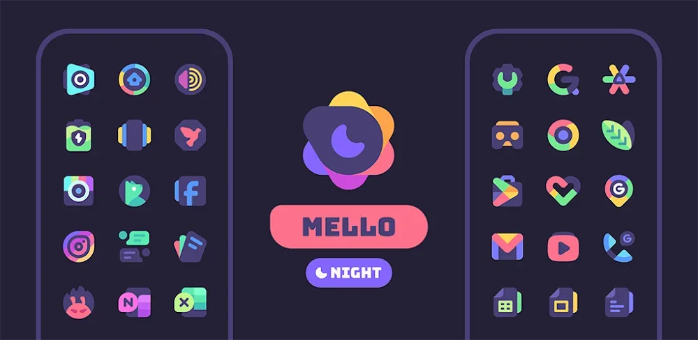 Mello Night Icon Pack screenshot 1