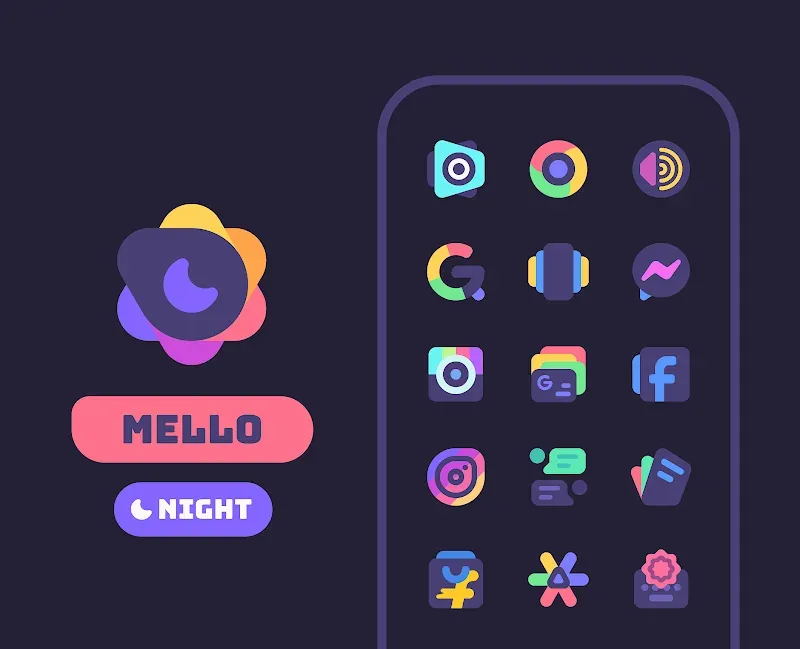 Mello Night Icon Pack screenshot 2