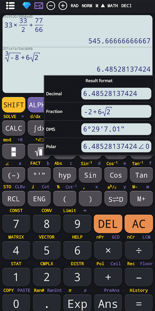 Scientific calculator plus advanced 991 calc screenshot 3