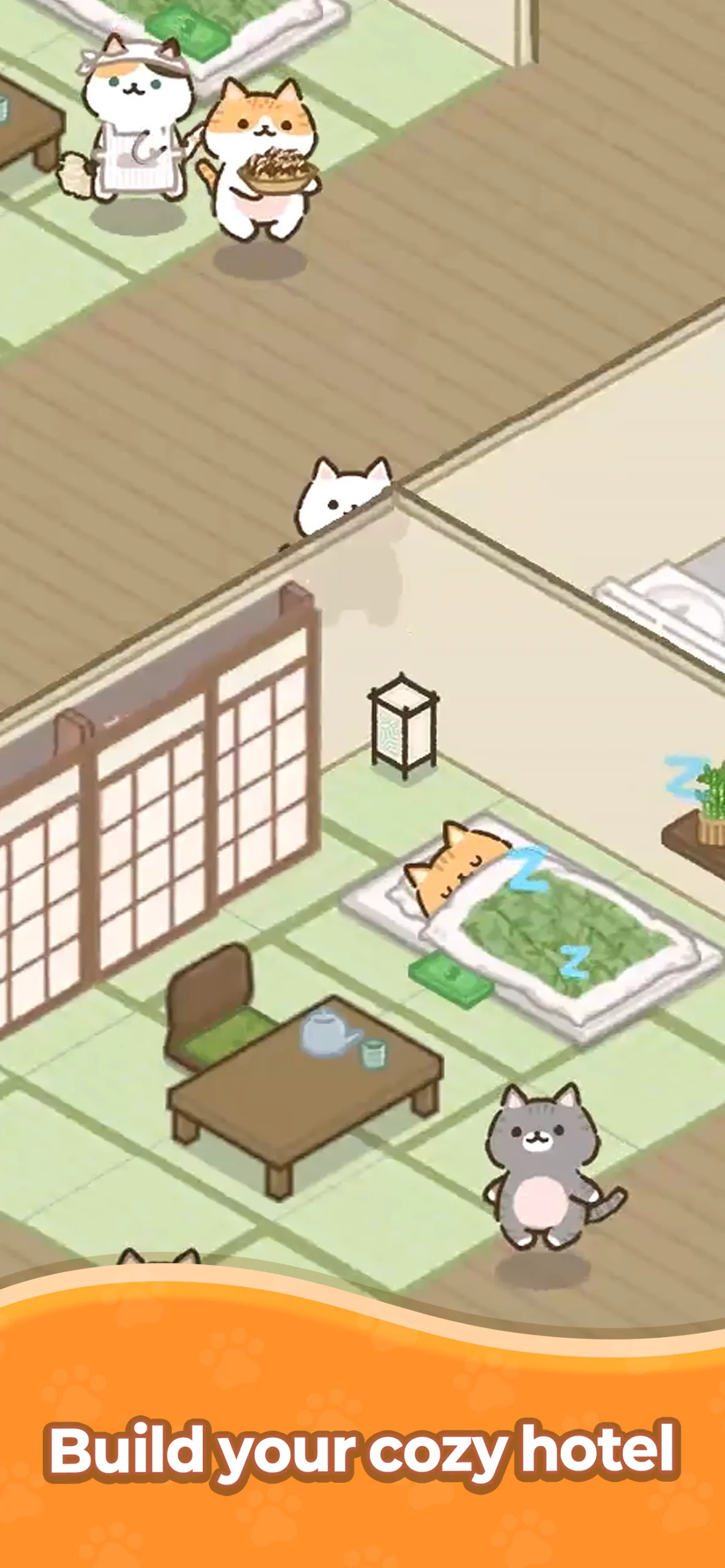 Cozy Cat Hotel: Idle Tycoon screenshot 2