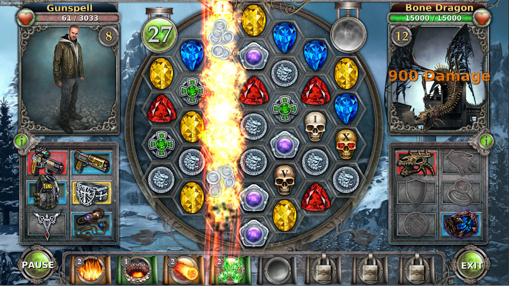 Gunspell - Match 3 Puzzle RPG screenshot 2