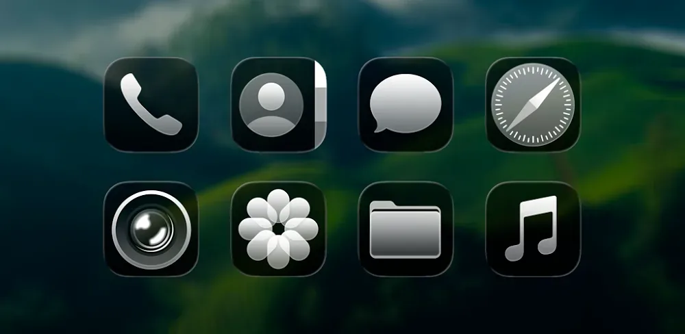 iGlassOS Dark - Icon Pack preview image 1