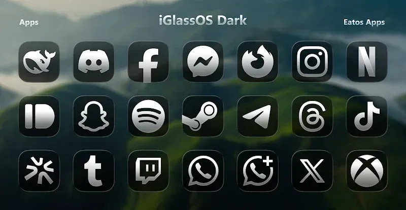 iGlassOS Dark - Icon Pack Screenshot 6