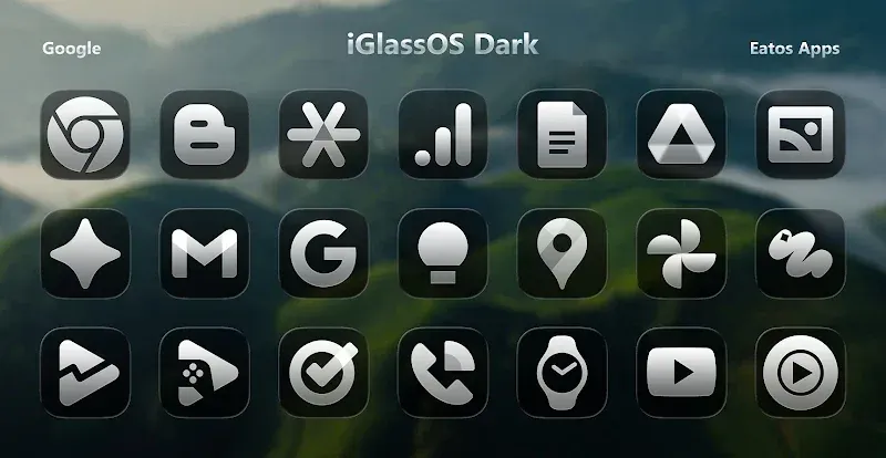 iGlassOS Dark - Icon Pack preview image 4