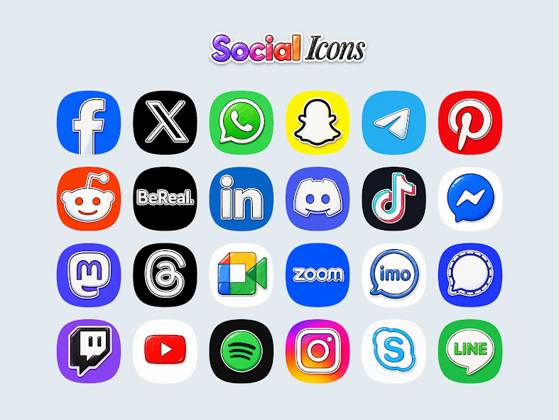 OneUi Doodle Icon Pack preview image 2