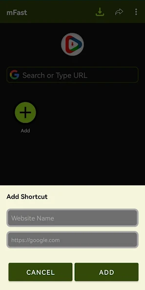 mFast screenshot 2