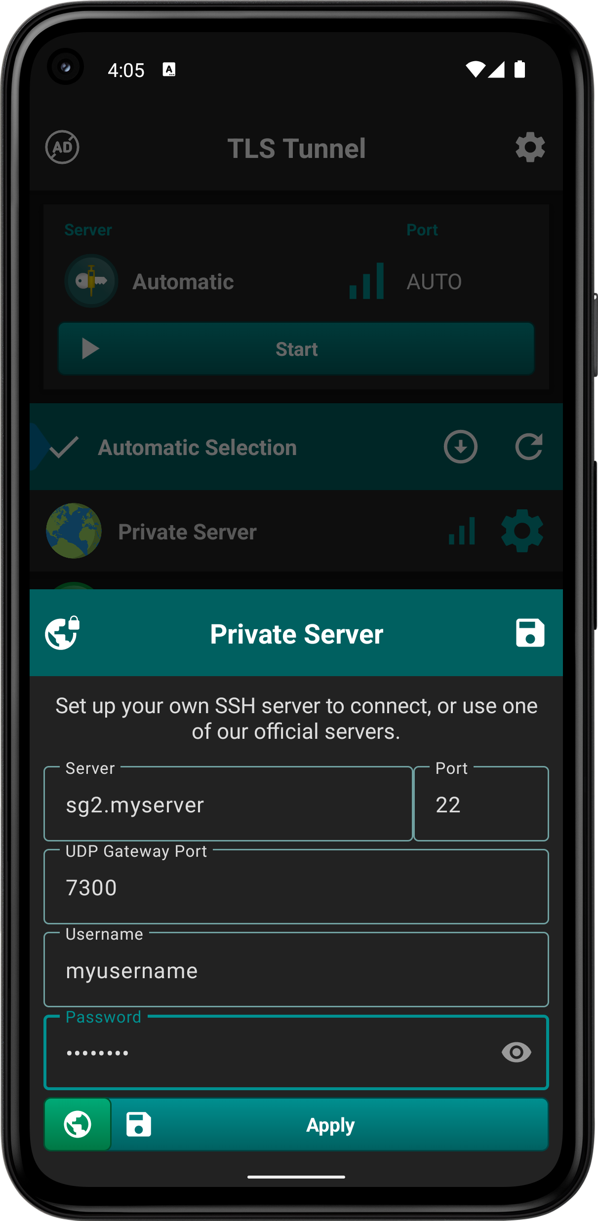 TLS Tunnel: Fast Secure VPN screenshot 5