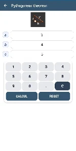 Pythagorean theorem calculator screenshot 3
