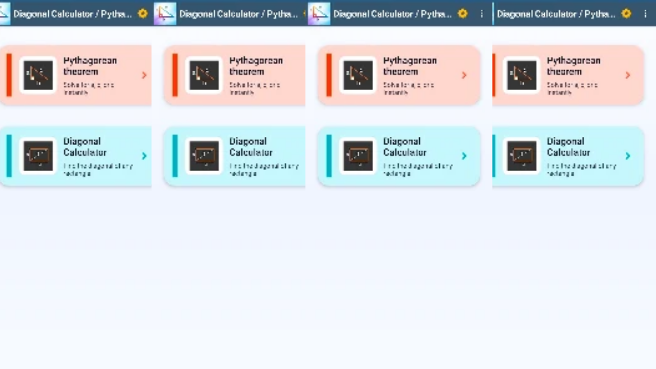 Pythagorean theorem calculator screenshot 1