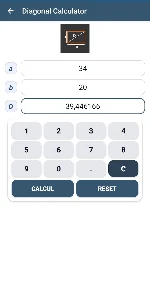 Pythagorean theorem calculator screenshot 2