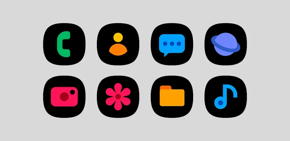 OneBlack - Icon Pack screenshot 1
